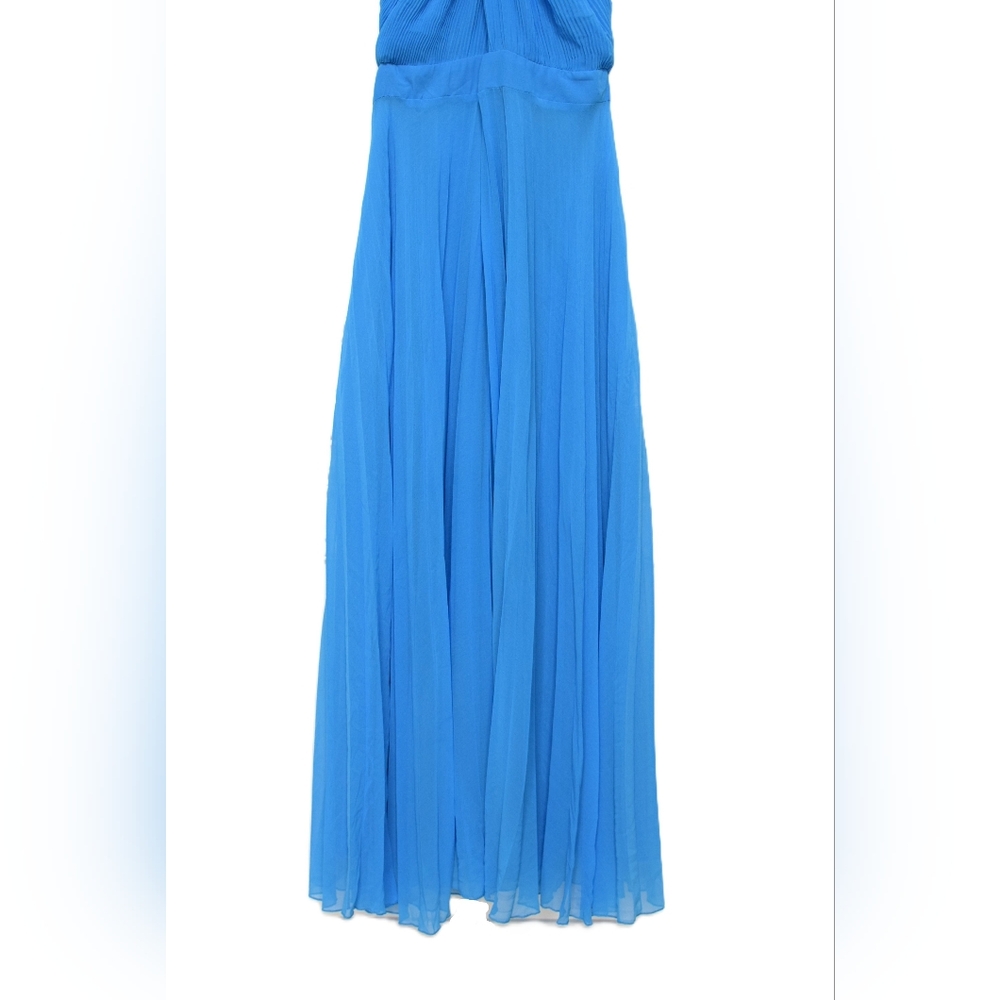 Zara Bright Blue Halter Midi Dress - Picture 5 of 9